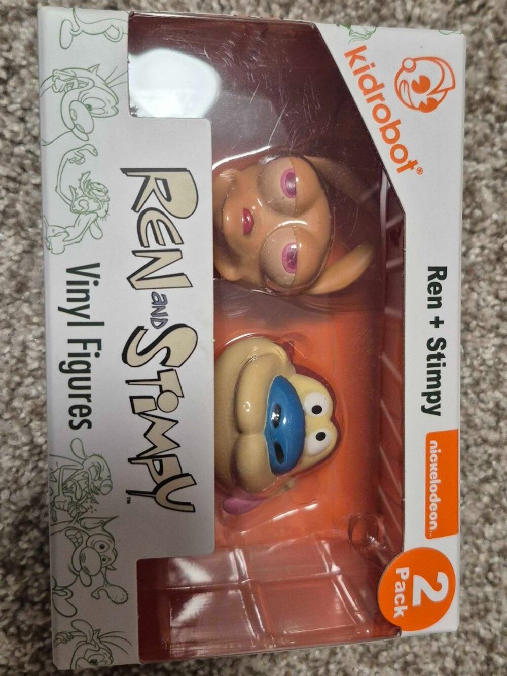 Ren and Stimpy Kid Robot Nickelodeon Vinyl Figures 2 pack